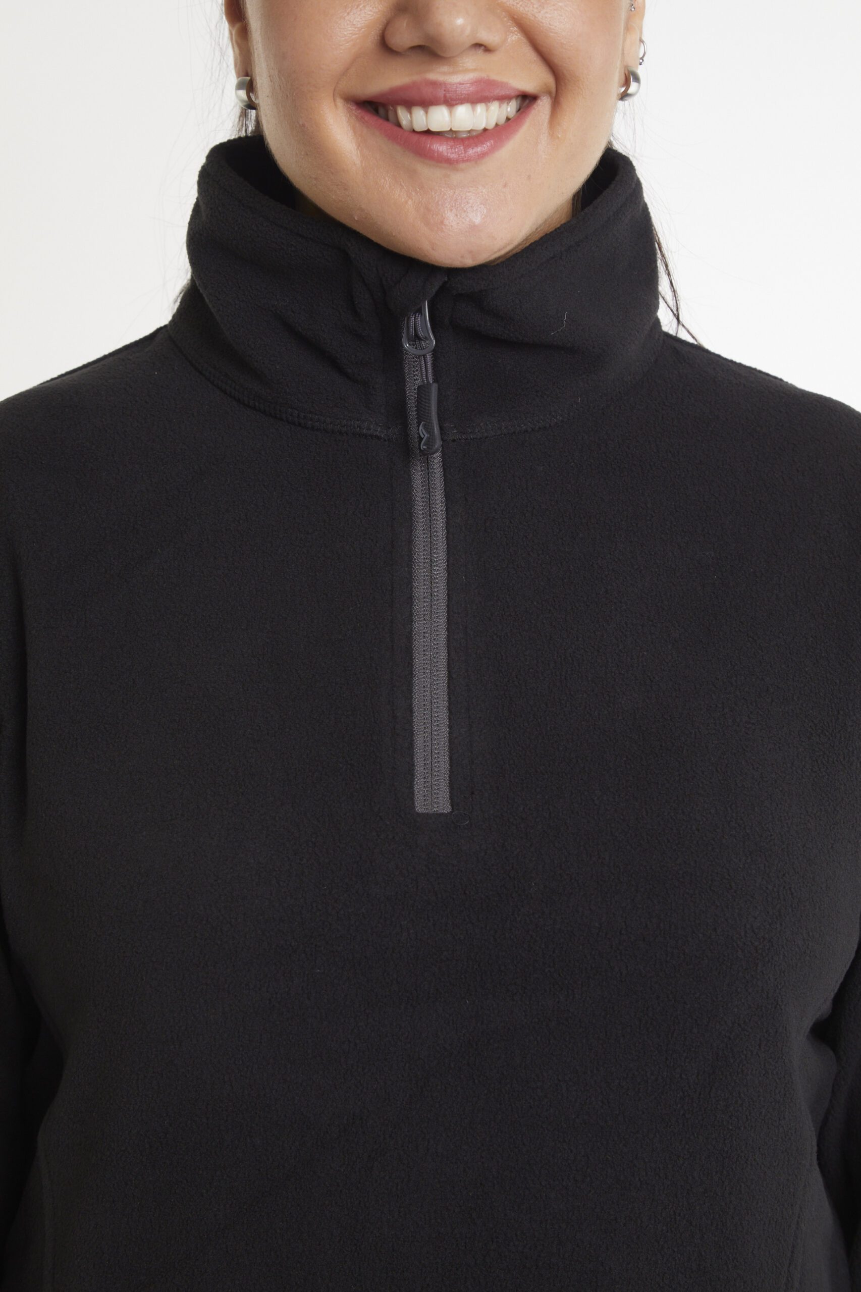 Polar Medio Cierre<br>Clasic Negro Mujer - Imagen 2
