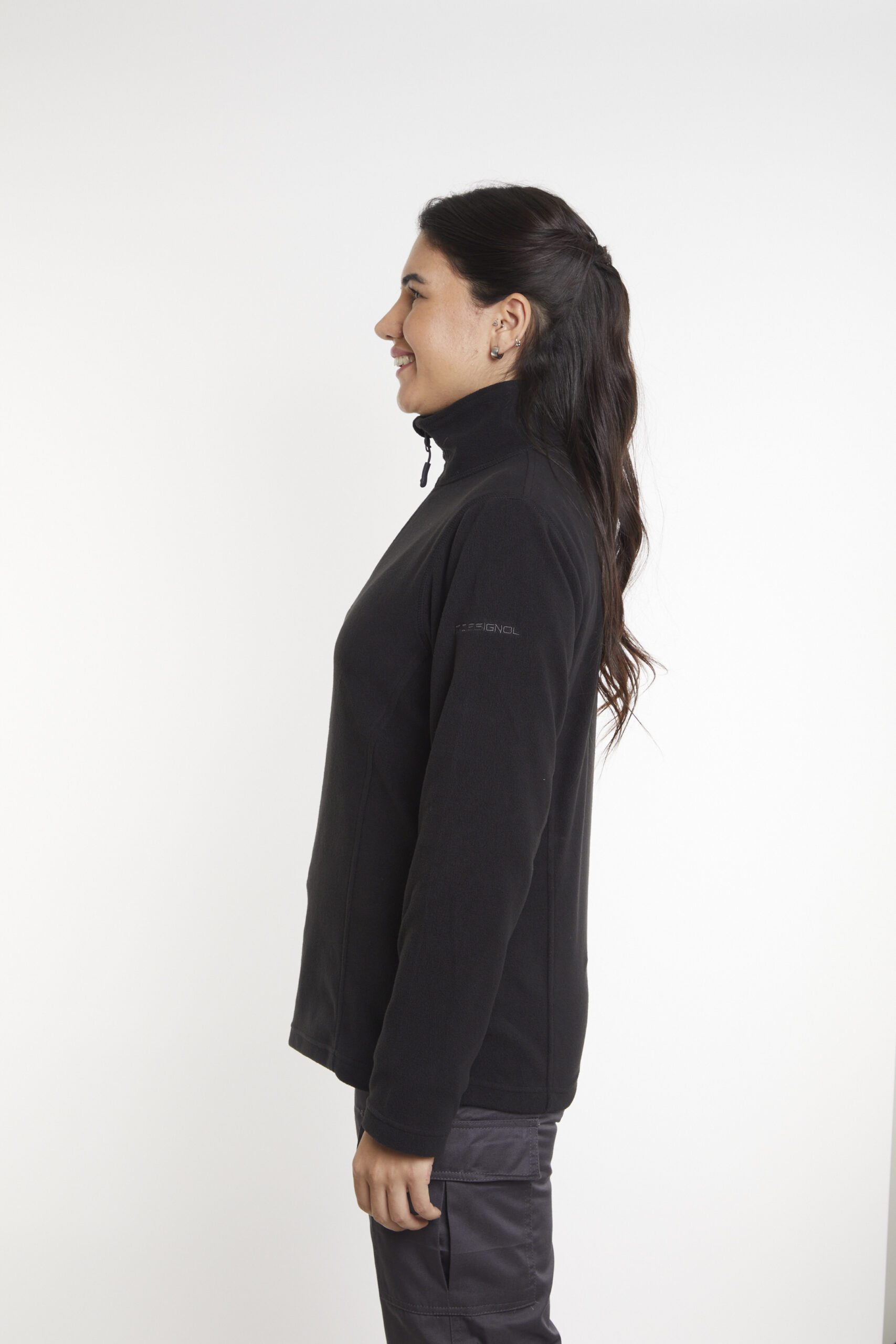 Polar Medio Cierre<br>Clasic Negro Mujer - Imagen 4