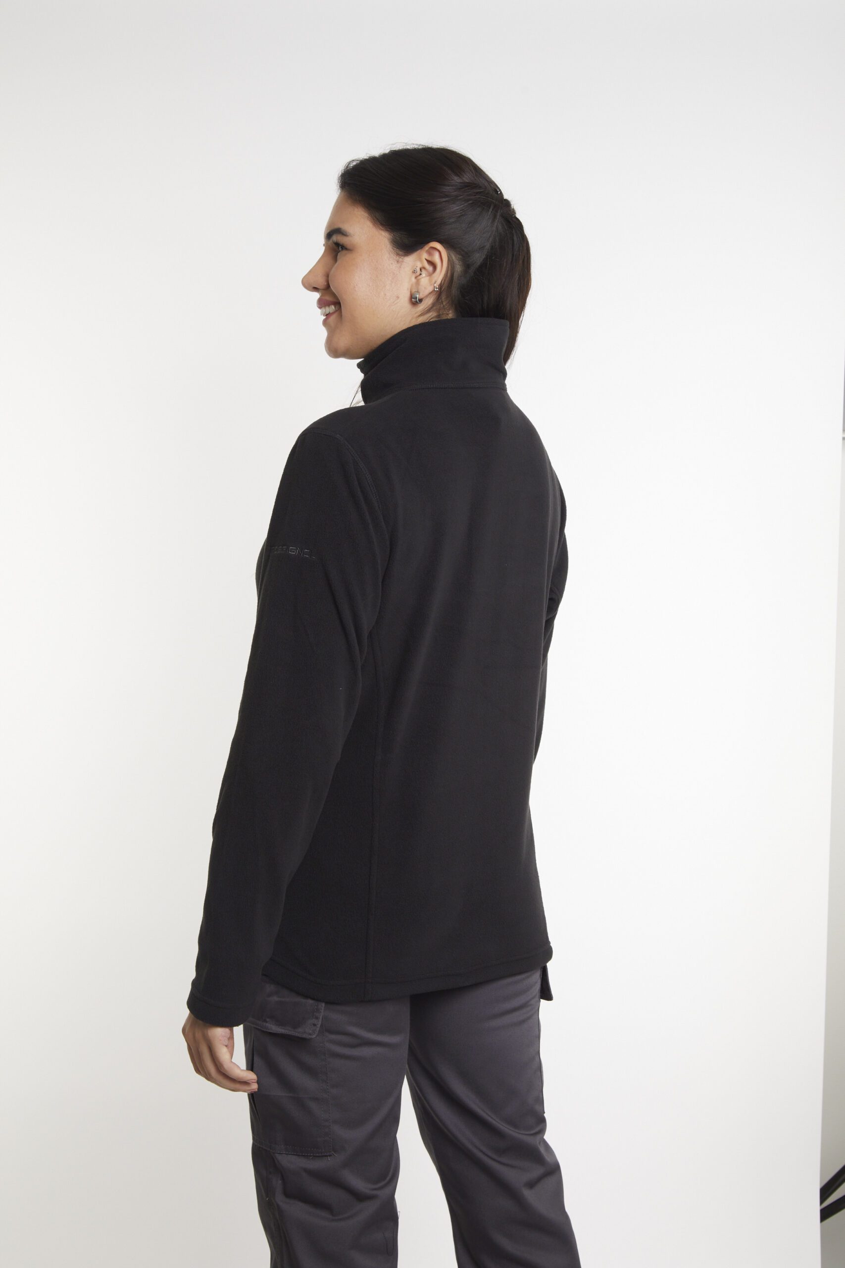 Polar Medio Cierre<br>Clasic Negro Mujer - Imagen 5