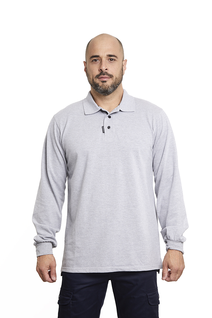 Polera Composición<br> Piqué Gris