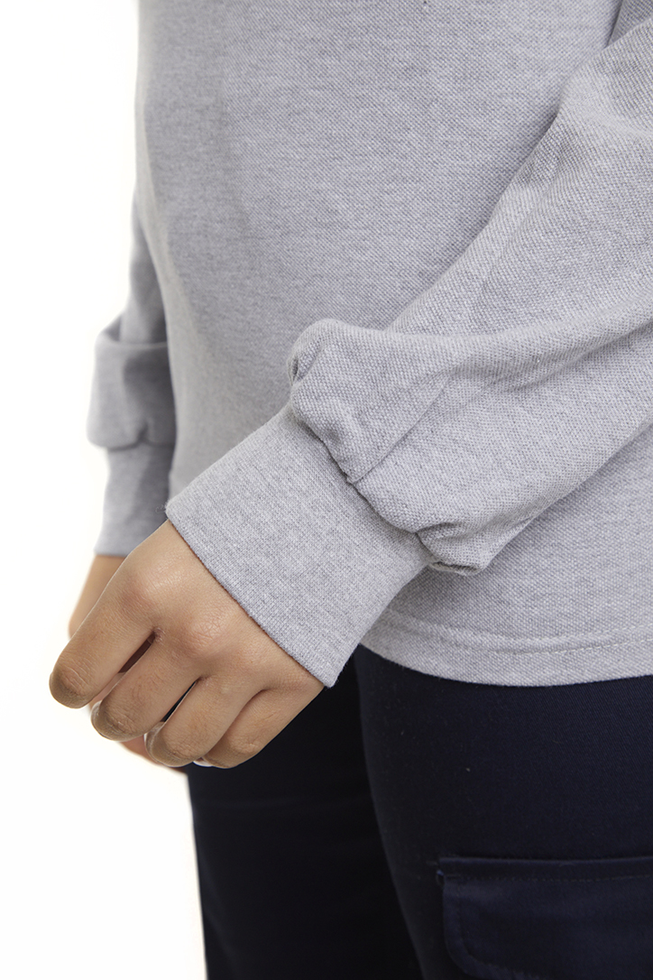 Polera Composición<br> Piqué Gris - Imagen 4