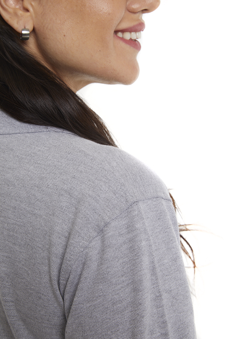Polera Composición<br> Piqué Gris - Imagen 7