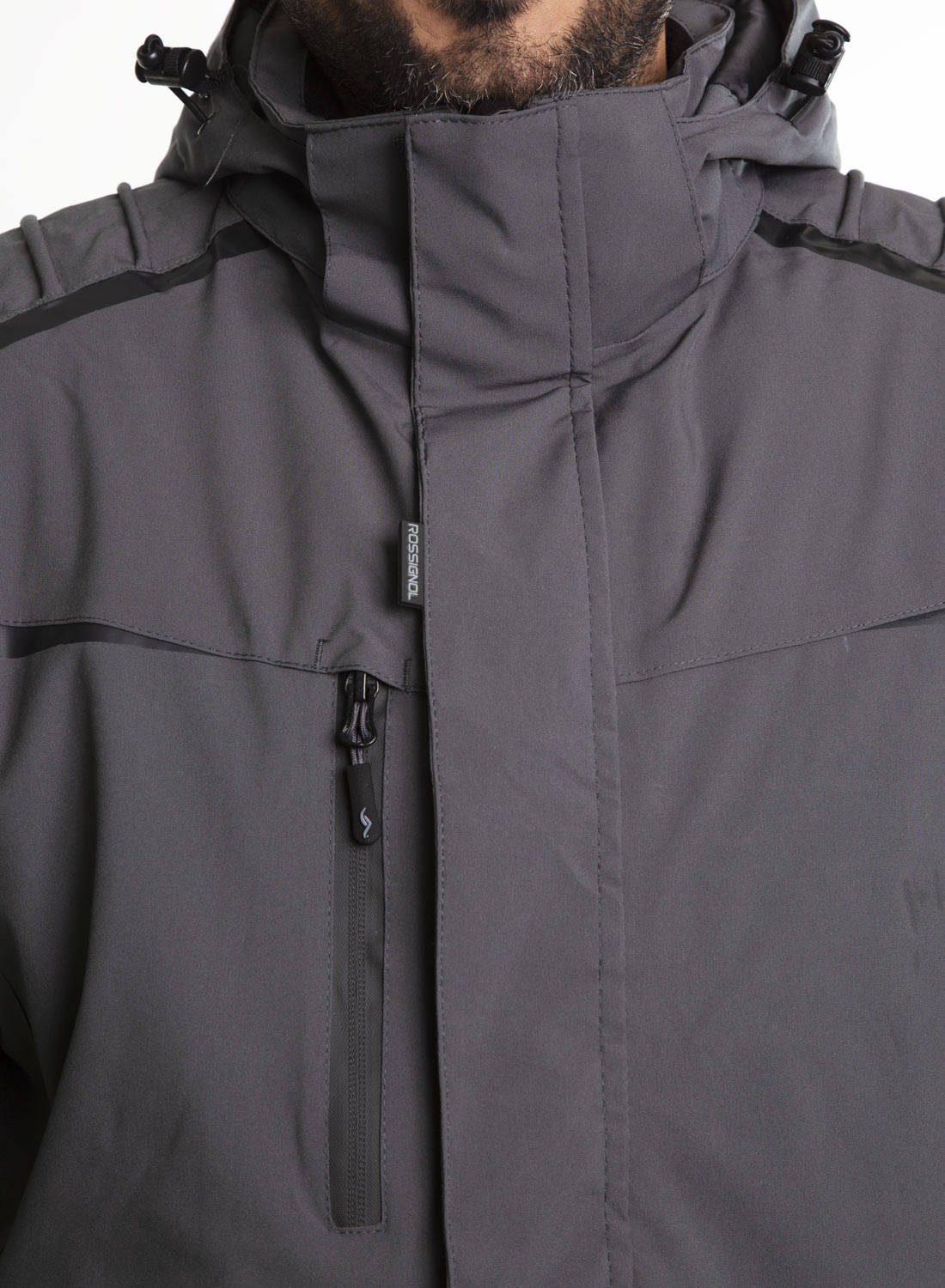 Parka Spandex<br> Moto Gris - Imagen 3