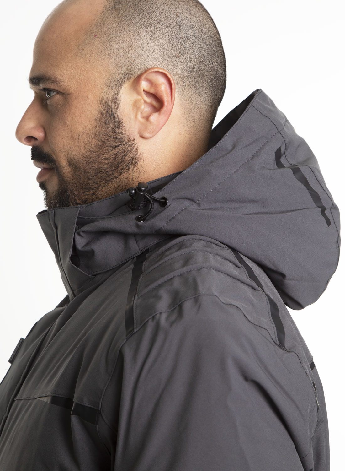 Parka Spandex<br> Moto Gris - Imagen 7