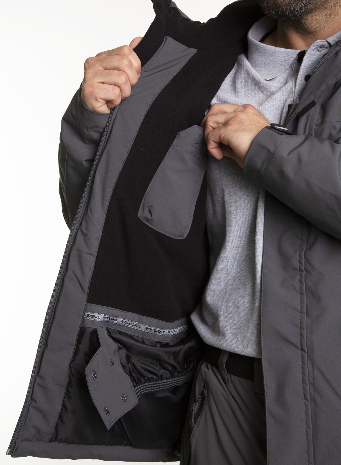 Parka Spandex<br> Moto Gris - Imagen 8