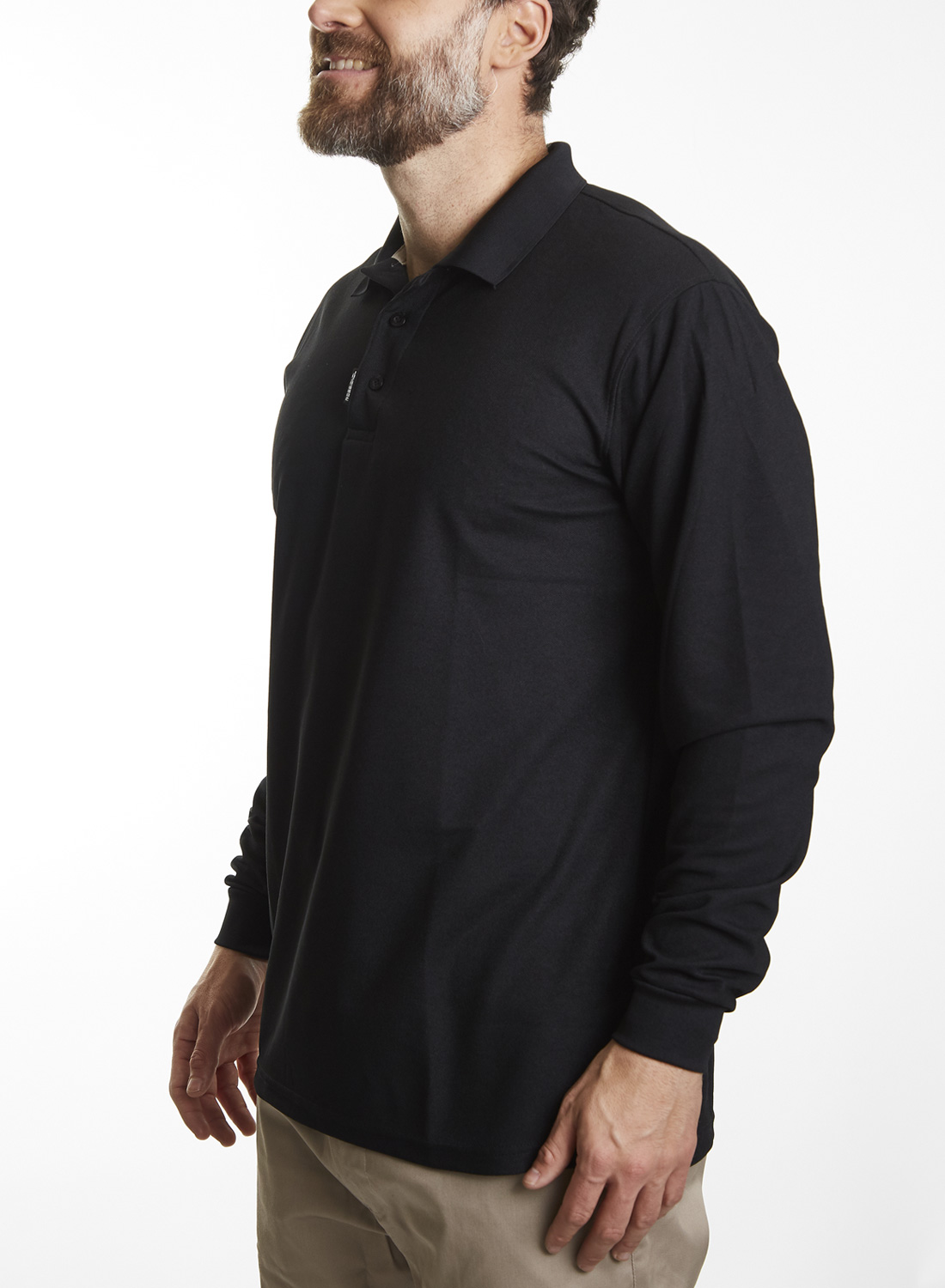 Polera Composición<br> Piqué Negro - Imagen 3