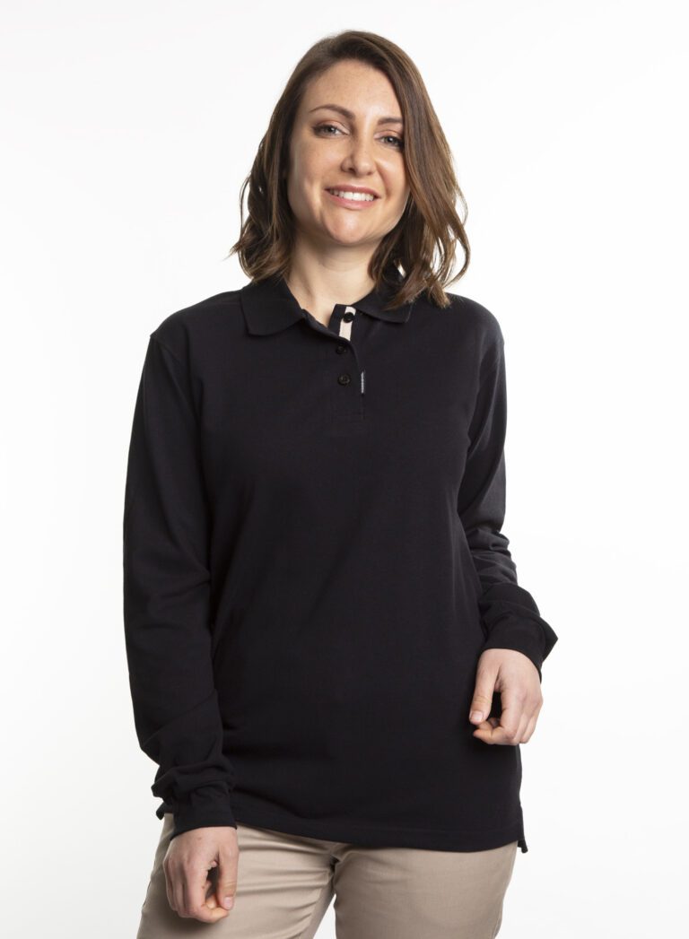 Polera Composición<br> Piqué Negro