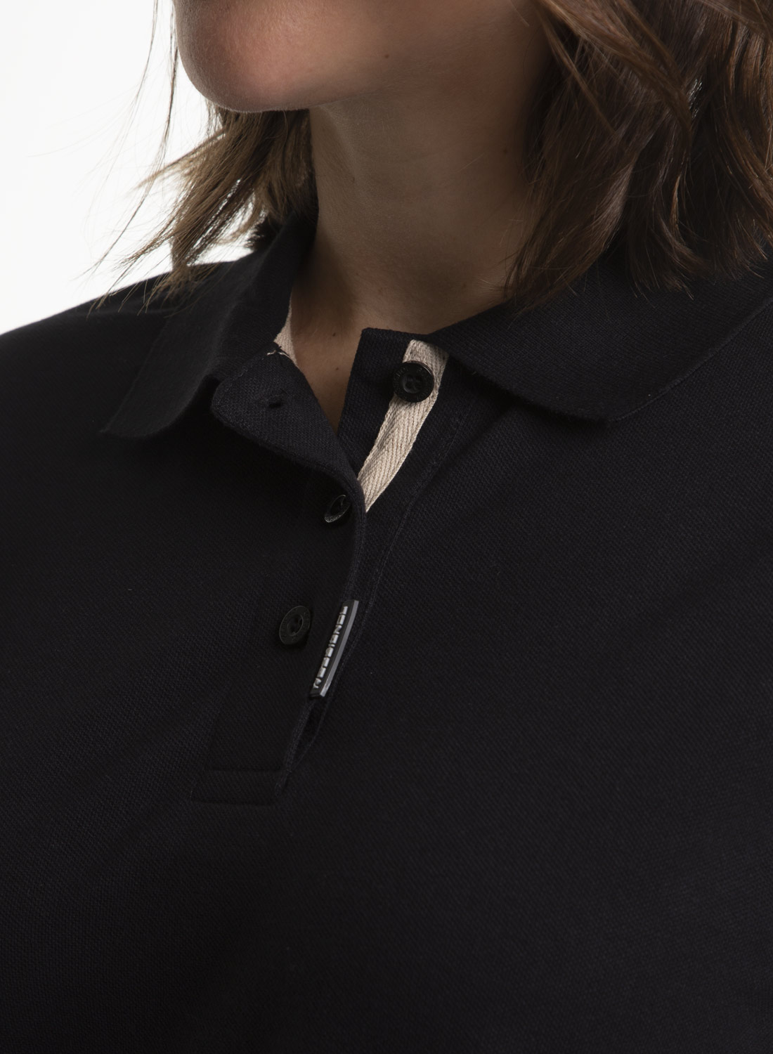Polera Composición<br> Piqué Negro - Imagen 3