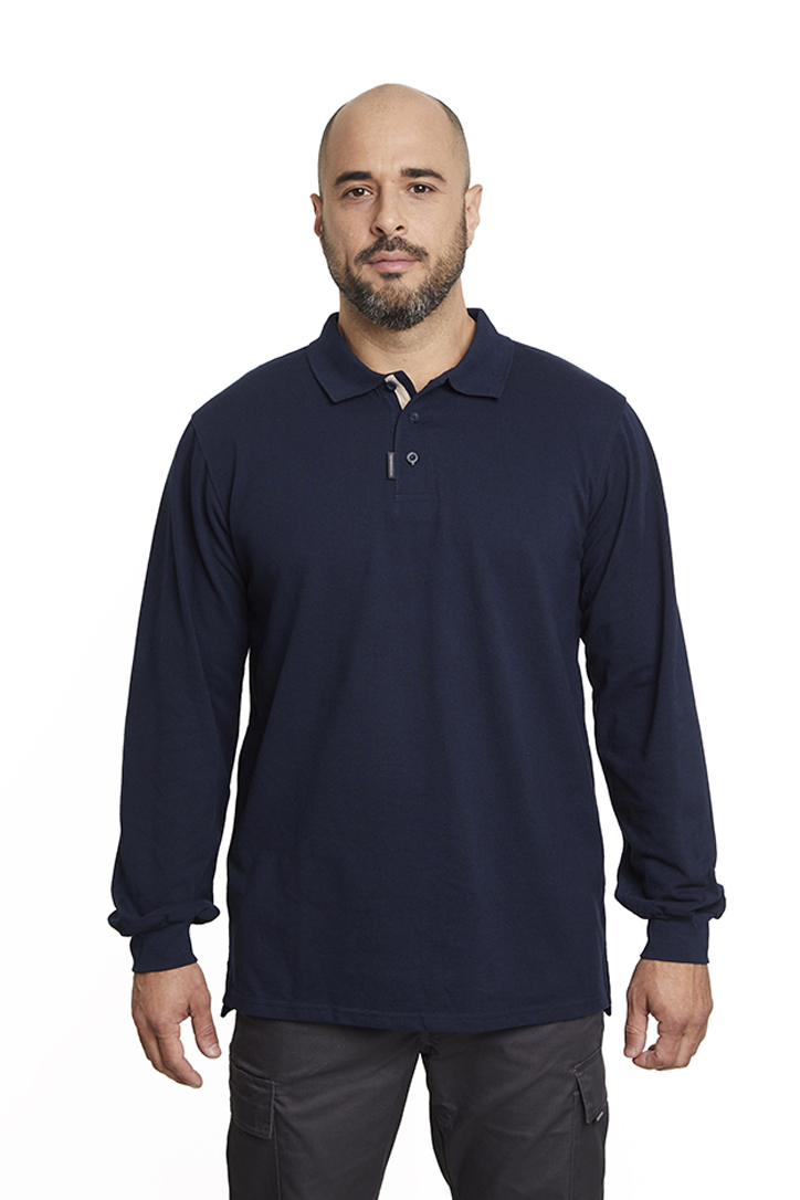 Polera Piqué<br> 100% Cotton Azul