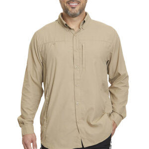 camisa outdoor beige hombre