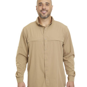 camisa krista beige hombre