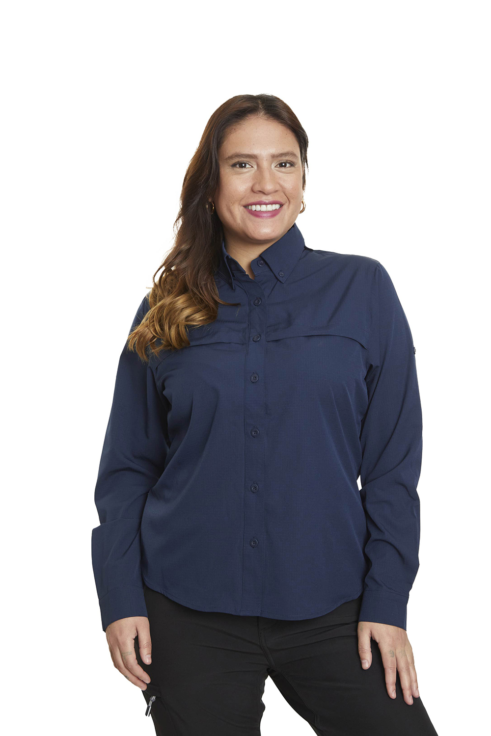 camisa krista azul mujer